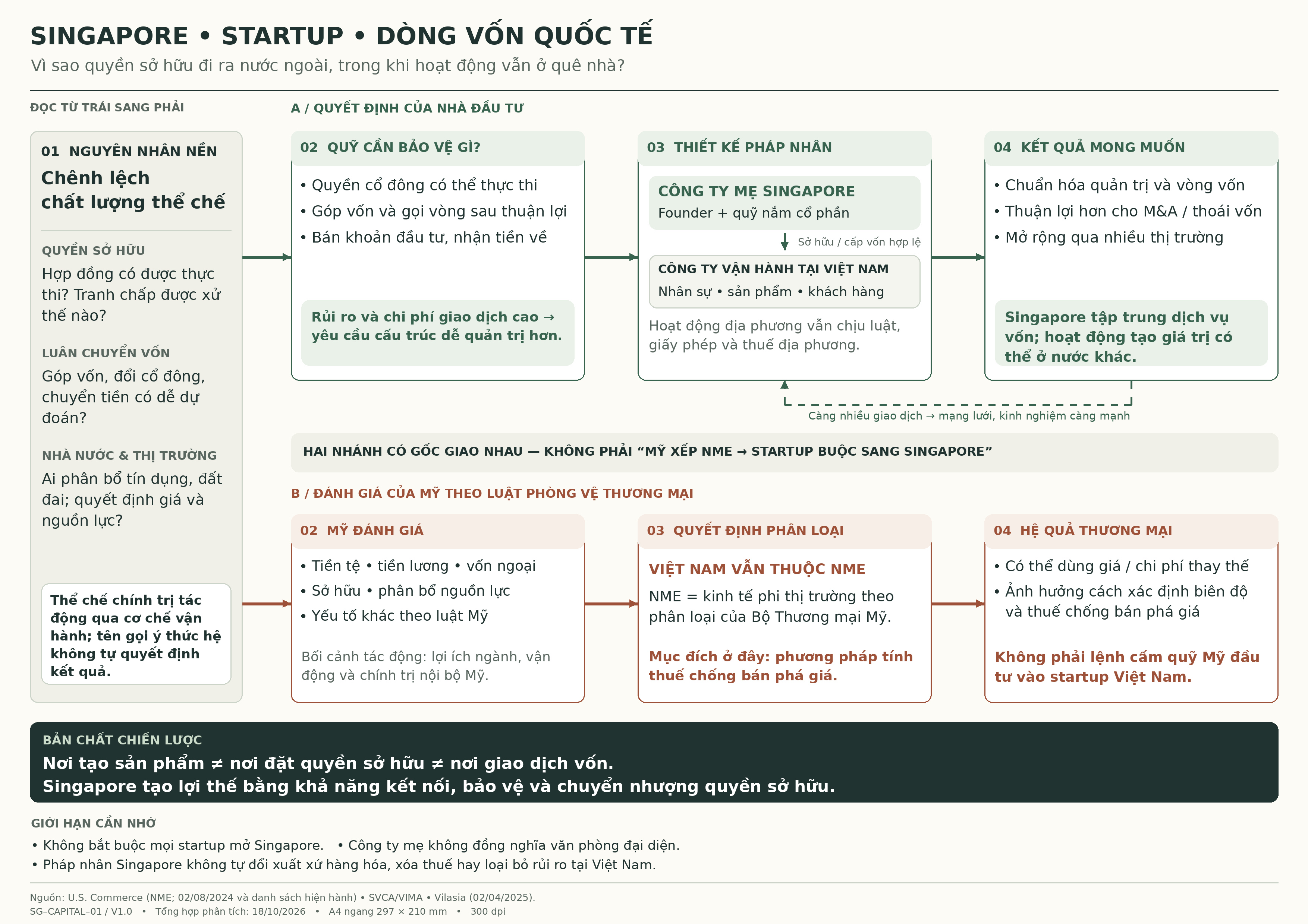 Sơ đồ hai nhánh nhân quả: lý do quỹ chọn holding và cơ chế phân loại NME của Mỹ